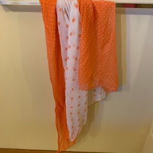 Thin polka dot scarf